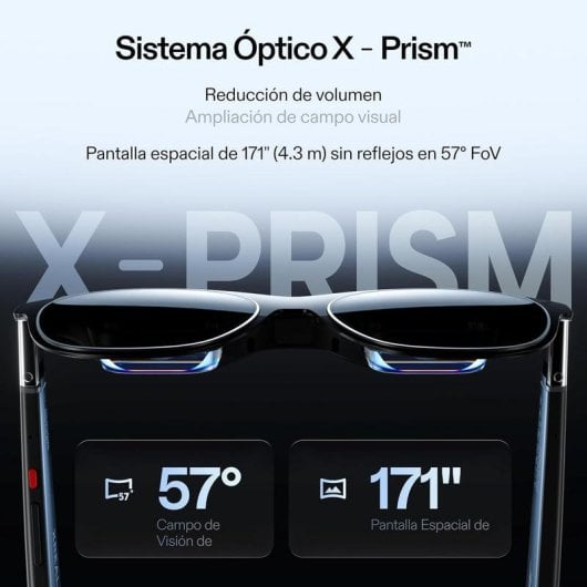 Oculos AR XREAL One Pro X1 Chip 171" 120 Hz 57 graus FOV 3DoF L