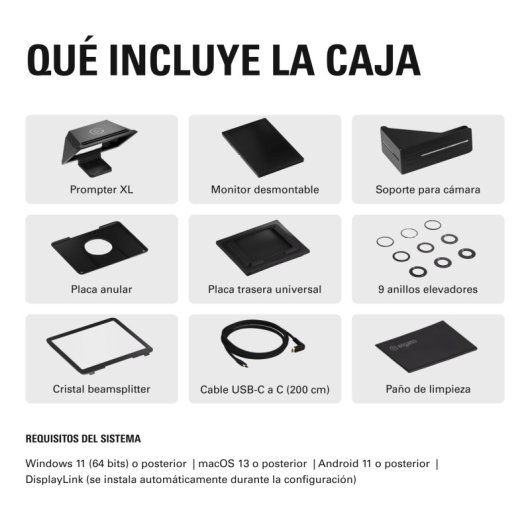 Teleprompteur elgato Prompter XL 15,6" FHD 600 nits USB-C ecran amovible