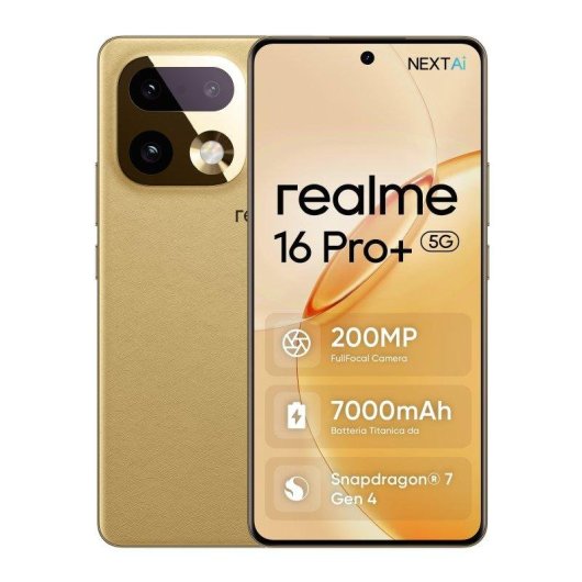 Realme 16 Pro Plus 5G 12GB 6.8" Gold 512GB Triple-Kamera