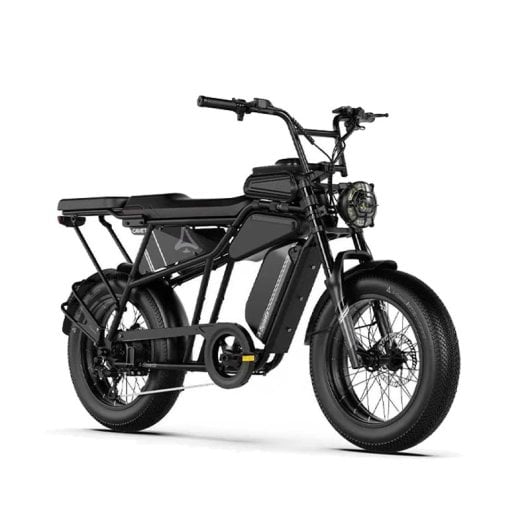 Bicicleta eléctrica Qreate Cavet Air Plus 20" Fat Bike 250W doble suspensión sillín confort