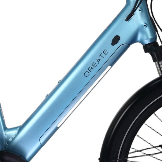 Bicicleta eléctrica Qreate City Air 27.5" 250W 36V 13,5Ah step-through urbana con frenos hidráulicos