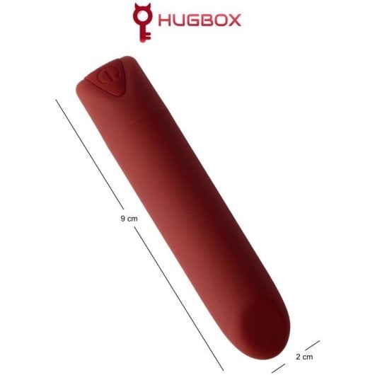 Vibromasseur Hugbox Rouge 10 Modes Waterproof Compact Stimulation Silencieuse