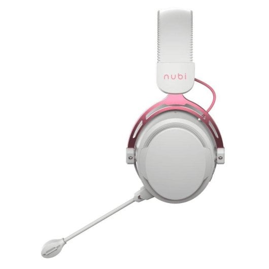 Auriculares Nubi NH1 con cable USB-C Gaming, micrófono desmontable, 4 modos EQ, rosa dorado