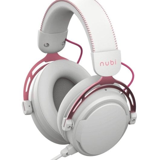 Auriculares Nubi NH1 con cable USB-C Gaming, micrófono desmontable, 4 modos EQ, rosa dorado