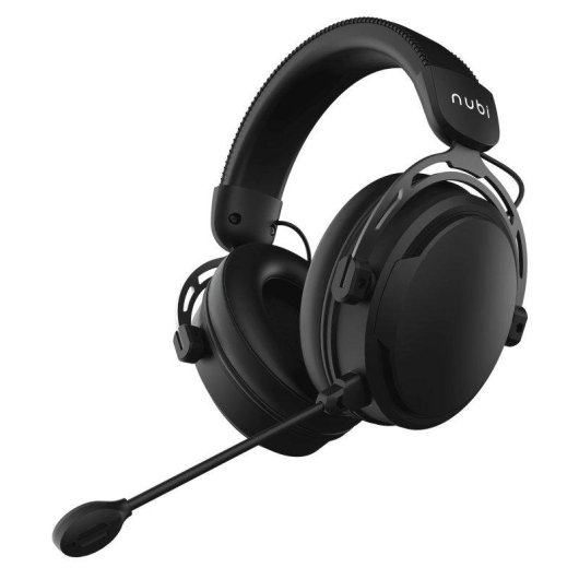 Auriculares Nubi NH1 Pro inalámbricos Bluetooth y 2,4 GHz para gaming con micrófono desmontable blancos