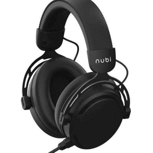 Auriculares Nubi NH1 Pro inalámbricos Bluetooth y 2,4 GHz para gaming con micrófono desmontable blancos