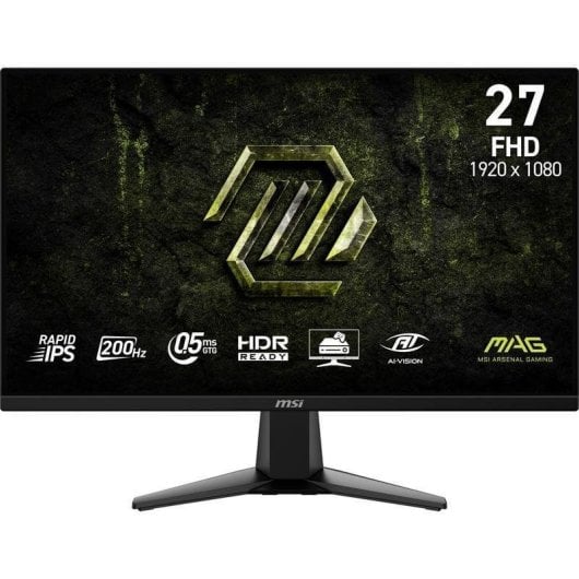 Monitor MSI MAG 275F E20 27" FullHD 200Hz Rapid IPS HDR 0,5 ms sin marcos