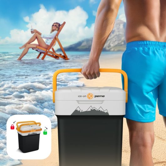 Frigorífico portátil Peme Essential 32 de 26 litros, cinzento.