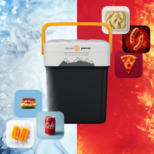 Frigorífico portátil Peme Essential 32 de 26 litros, cinzento.