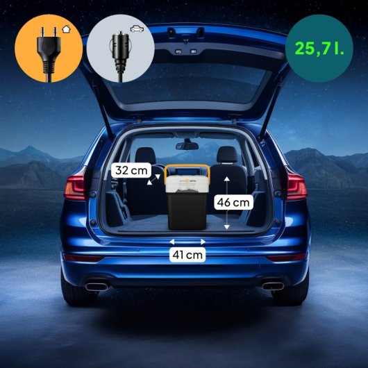 Frigorífico portátil Peme Essential 32 de 26 litros, cinzento.