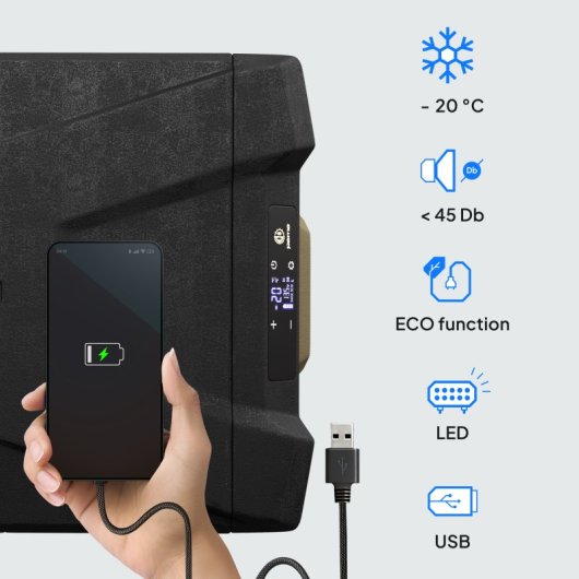 Peme Quest 40 Nevera Portátil Con Compresor  35.3l Caqui