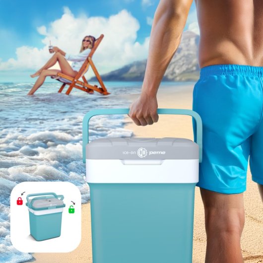 Caixa térmica portátil Peme Essential 32 de 26 litros, azul.