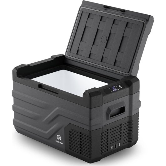 Frigorífico portátil Peme Quest 30 com compressor, 26,8 litros, preto.