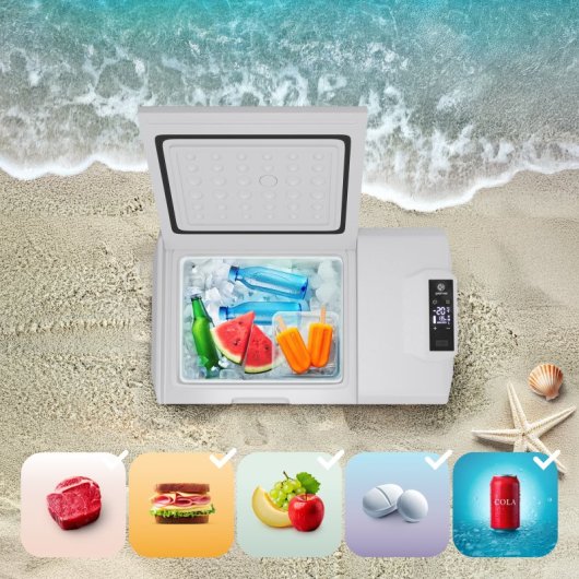 Frigorífico portátil Peme Expedition 40 com compressor, 39 litros, cinzento.