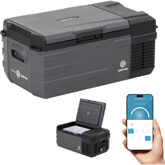 Frigorífico portátil Peme Quest 15 com compressor, 15 litros, cinzento.