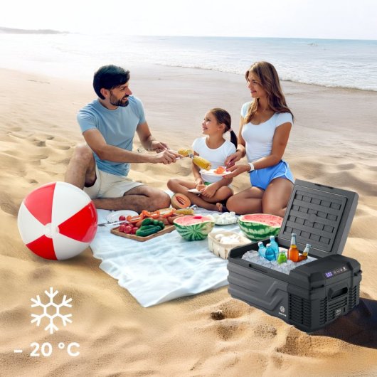 Frigorífico portátil Peme Quest 15 com compressor, 15 litros, cinzento.