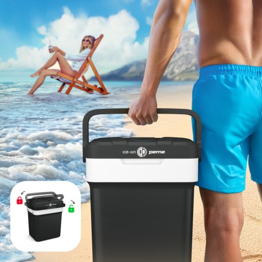 Frigorífico portátil Peme Essential 32 de 26 litros, preto.