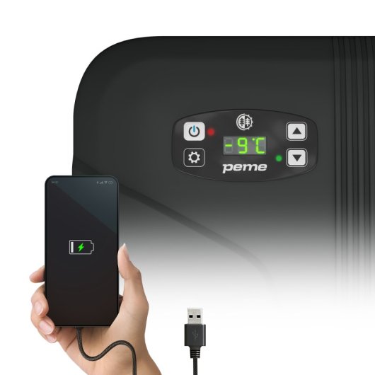 Frigorífico portátil Peme Essential 32 de 26 litros, preto.