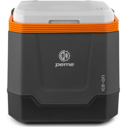 Caixa térmica portátil Peme Trip com altifalante, 31,5 litros, cinzento.