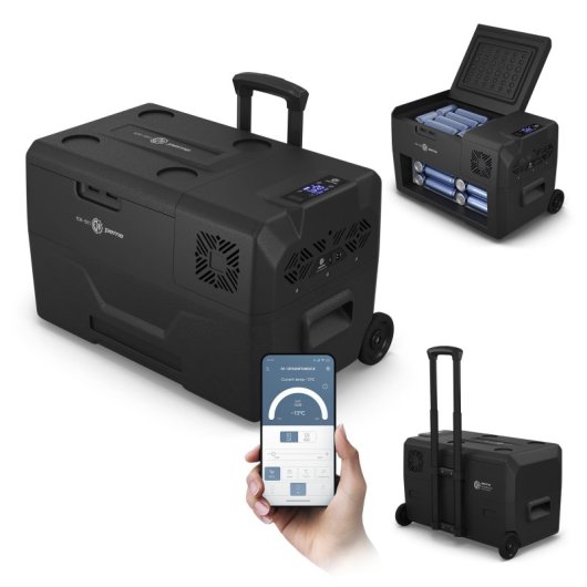 Frigorífico portátil Peme Expedition 30 com compressor, 27 litros, preto.