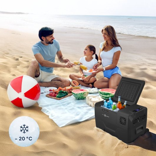 Frigorífico portátil Peme Expedition 30 com compressor, 27 litros, preto.