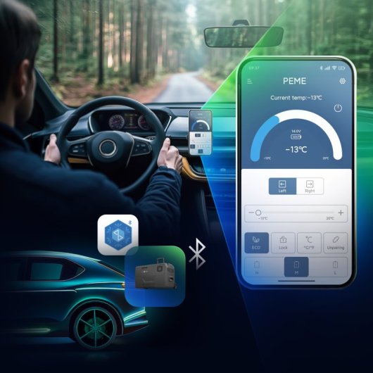 Frigorífico portátil Peme Expedition 30 com compressor, 27 litros, preto.