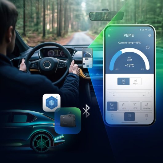 Frigorífico portátil Peme Expedition 40 com compressor, 39 litros, preto.