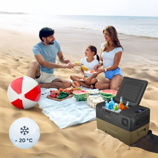 Frigorífico portátil Peme Expedition 30 com compressor, 27 litros, cor caqui.