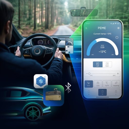 Frigorífico portátil Peme Expedition 30 com compressor, 27 litros, cor caqui.