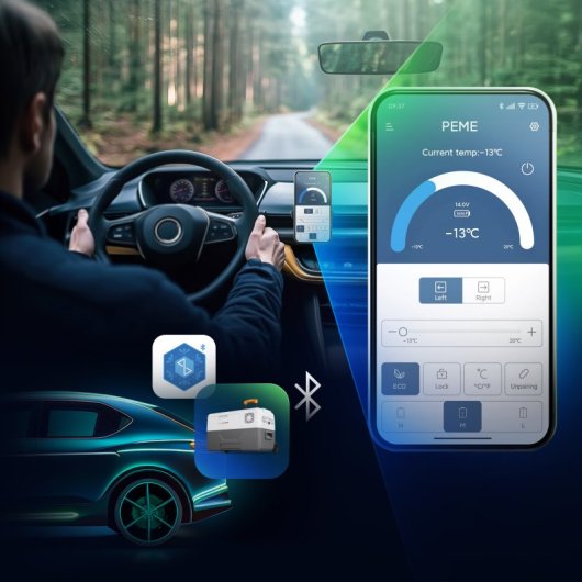 Frigorífico portátil Peme Expedition 30 com compressor, 27 litros, cinzento.