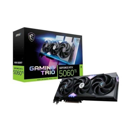 Placa gráfica MSI GeForce RTX 5060 Ti GAMING TRIO OC 8GB GDDR7 Reflex 2 RTX AI DLSS4