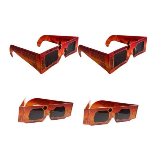 Lunette d’éclipse Roctar Roptic Pack Famille 2 Adultes 2 Enfants Certifiées ISO CE