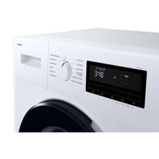 Máquina de Lavar Roupa Samsung WW90FG3M05AWEP 9 kg 1400 rpm A Branco Inverter Vapor
