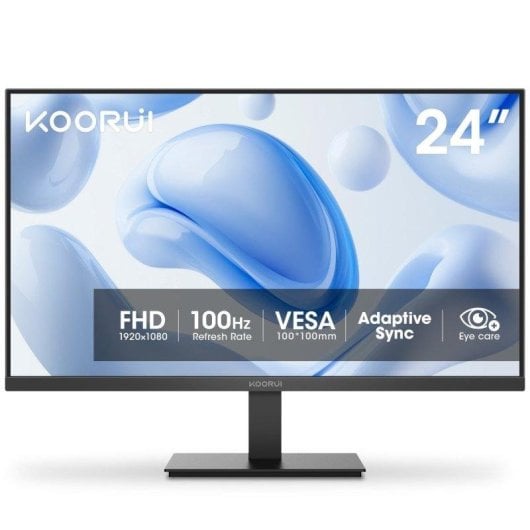 Monitor KOORUI E2412F 24" FullHD 100Hz VA Ángulo 178° Contraste 3000:1 Tiempo de respuesta 6ms