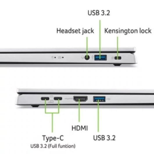 Laptop Acer Aspire Go 15 AG15-32P 15.6" Intel Core 3 N355 8GB 128GB UFS Intel Graphics Windows 11 Home