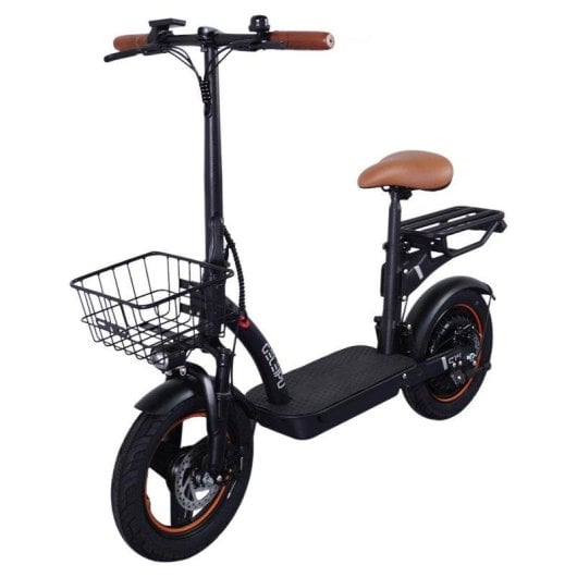 Patinete eléctrico Geleipu C14 500W Autonomía 100km Ruedas 14x2,5" Frenos disco Negro