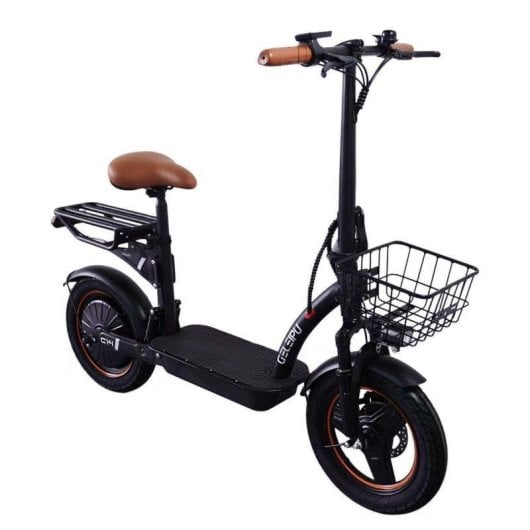 Patinete eléctrico Geleipu C14 500W Autonomía 100km Ruedas 14x2,5" Frenos disco Negro