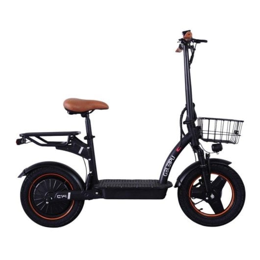 Patinete eléctrico Geleipu C14 500W Autonomía 100km Ruedas 14x2,5" Frenos disco Negro