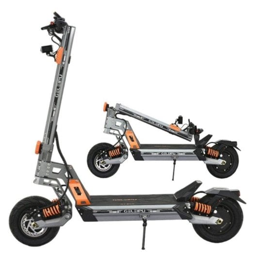 Patinete eléctrico Geliepu GT Evo 1600W x2 Autonomía 95km Ruedas 11" Frenos hidráulicos Gris