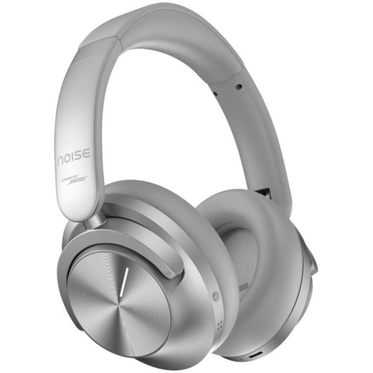 Auriculares Noise Sound Max inalámbricos Bluetooth con Cancelación de Ruido, micrófono y control táctil, color plata