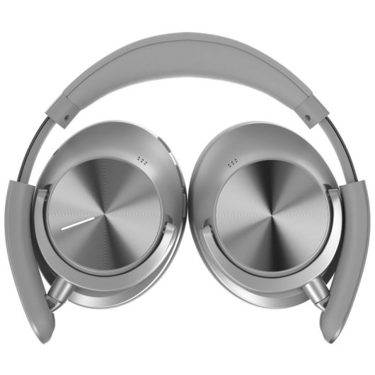 Auriculares Noise Sound Max inalámbricos Bluetooth con Cancelación de Ruido, micrófono y control táctil, color plata