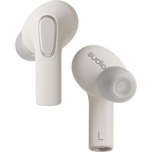 Auriculares Sudio E3 True Wireless Bluetooth Cancelamento de Ruído Microfone Branco