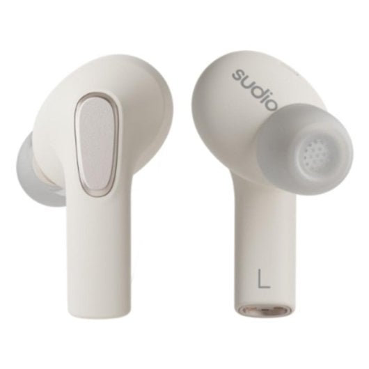 Auriculares Sudio E3 True Wireless Bluetooth Cancelamento de Ruído Microfone Branco