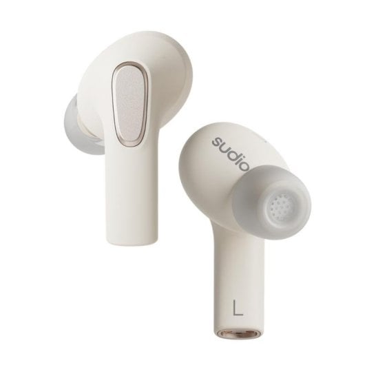 Auriculares Sudio E3 True Wireless Bluetooth Cancelamento de Ruído Microfone Branco