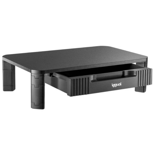 iggual EM1C Monitorständer Tisch Max 1 Display Höhenverstellbar Max 20 kg Schwarz