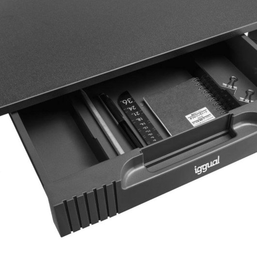 iggual EM1C Monitorständer Tisch Max 1 Display Höhenverstellbar Max 20 kg Schwarz