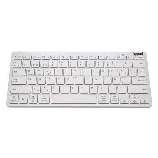 Tastiera iggual TKL-BT mini wireless Bluetooth QWERTY spagnolo argento