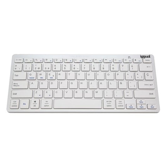 Tastiera iggual TKL-BT mini wireless Bluetooth QWERTY spagnolo argento