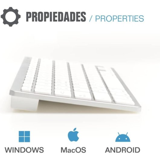 Teclado iggual TKL-BK mini Bluetooth sem fio QWERTY espanhol prata