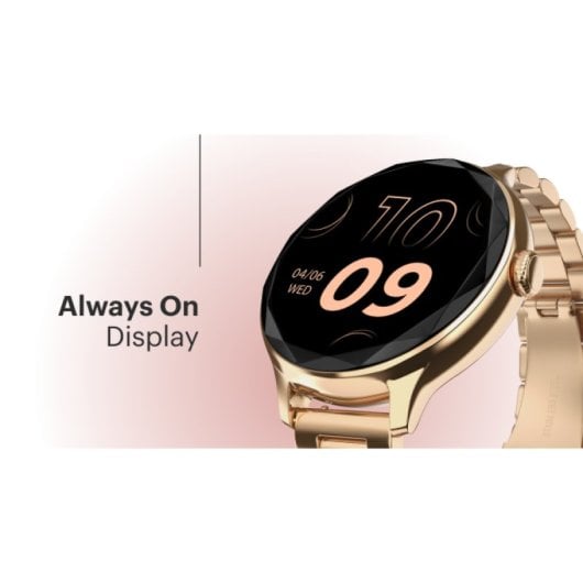 Noise Diva Bluetooth 40mm Pantalla Táctil Metallic Rose Gold Monitor de Salud y Notificaciones